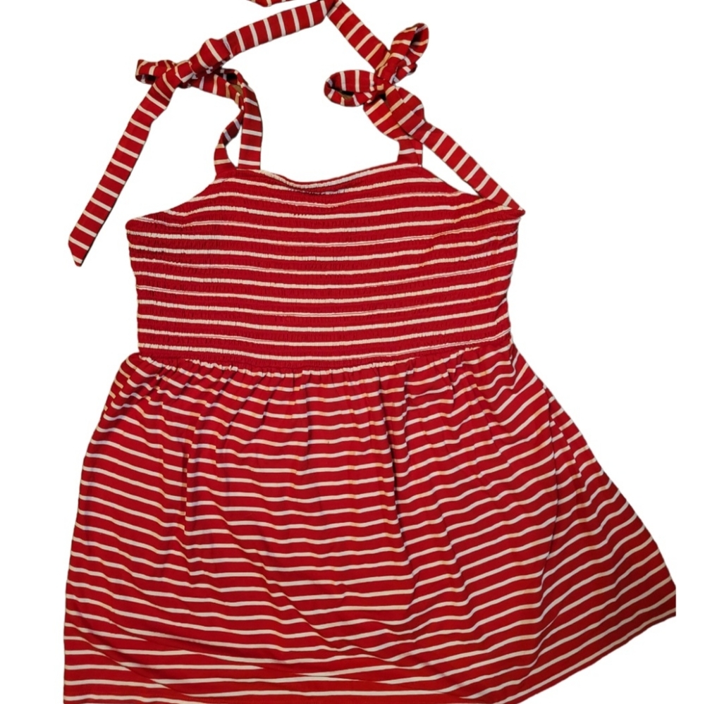 Maternity swing tie tank, red white stripe, NWT Isabel Size Med